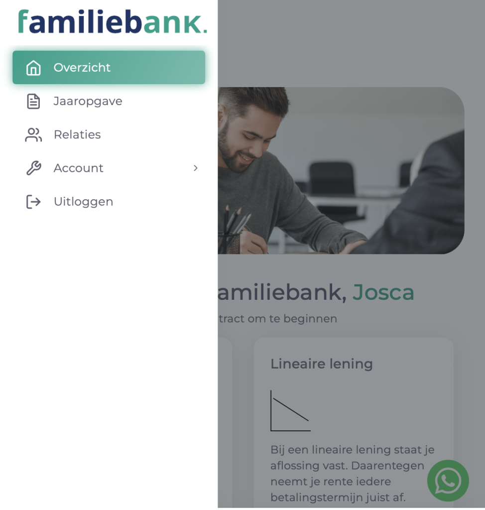 Menu Familiebank