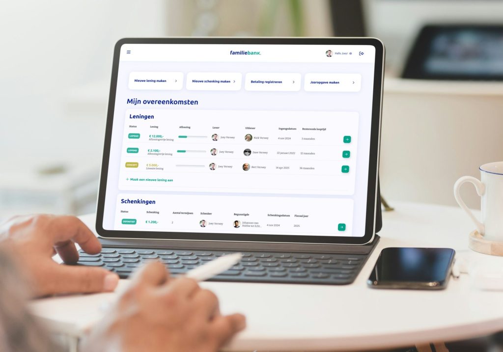 Familiehypotheek dashboard