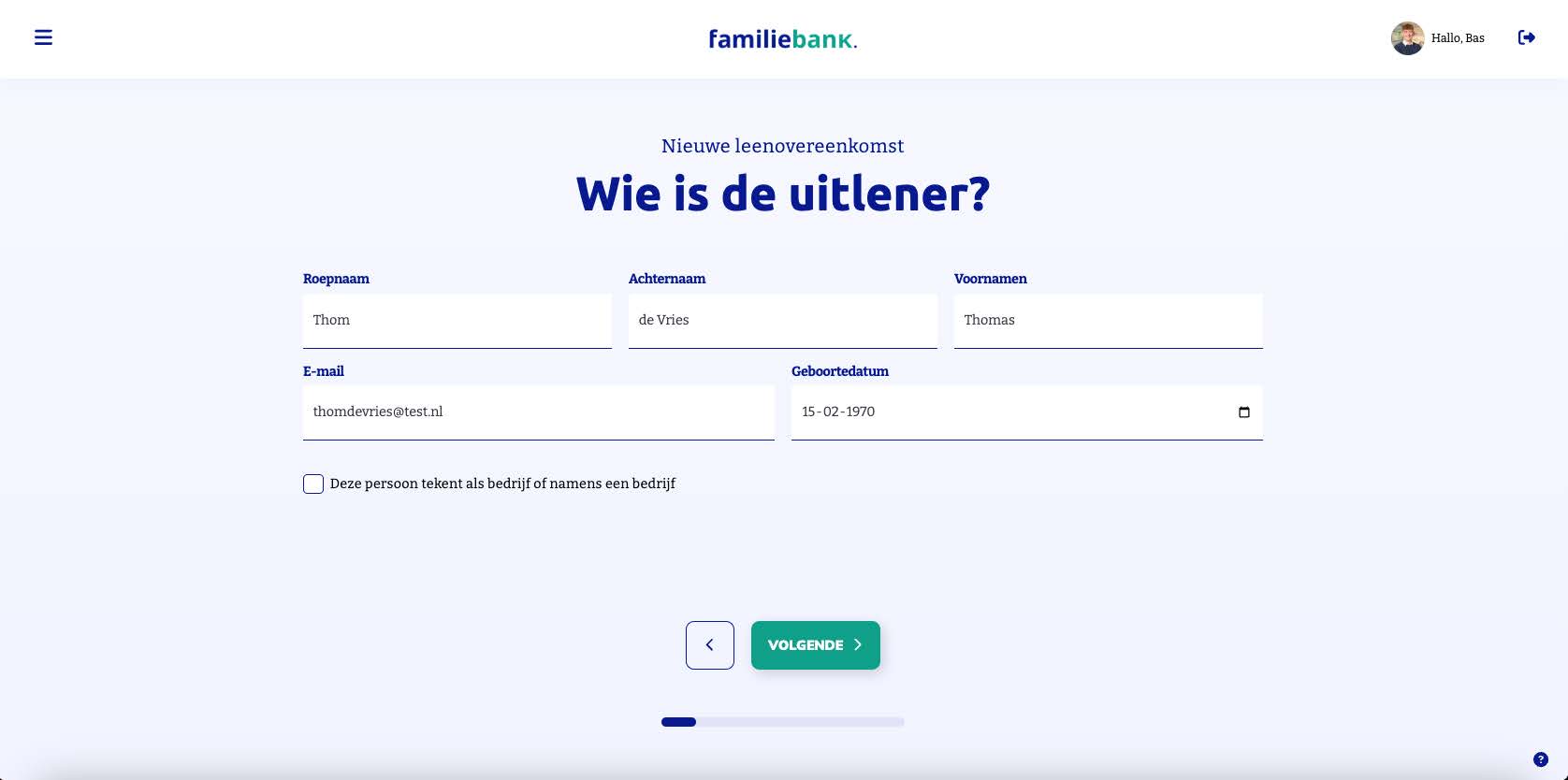Stap 4: Gegevens van de andere partij
