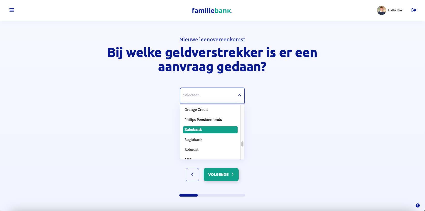 Stap 13: Kies de geldverstrekker