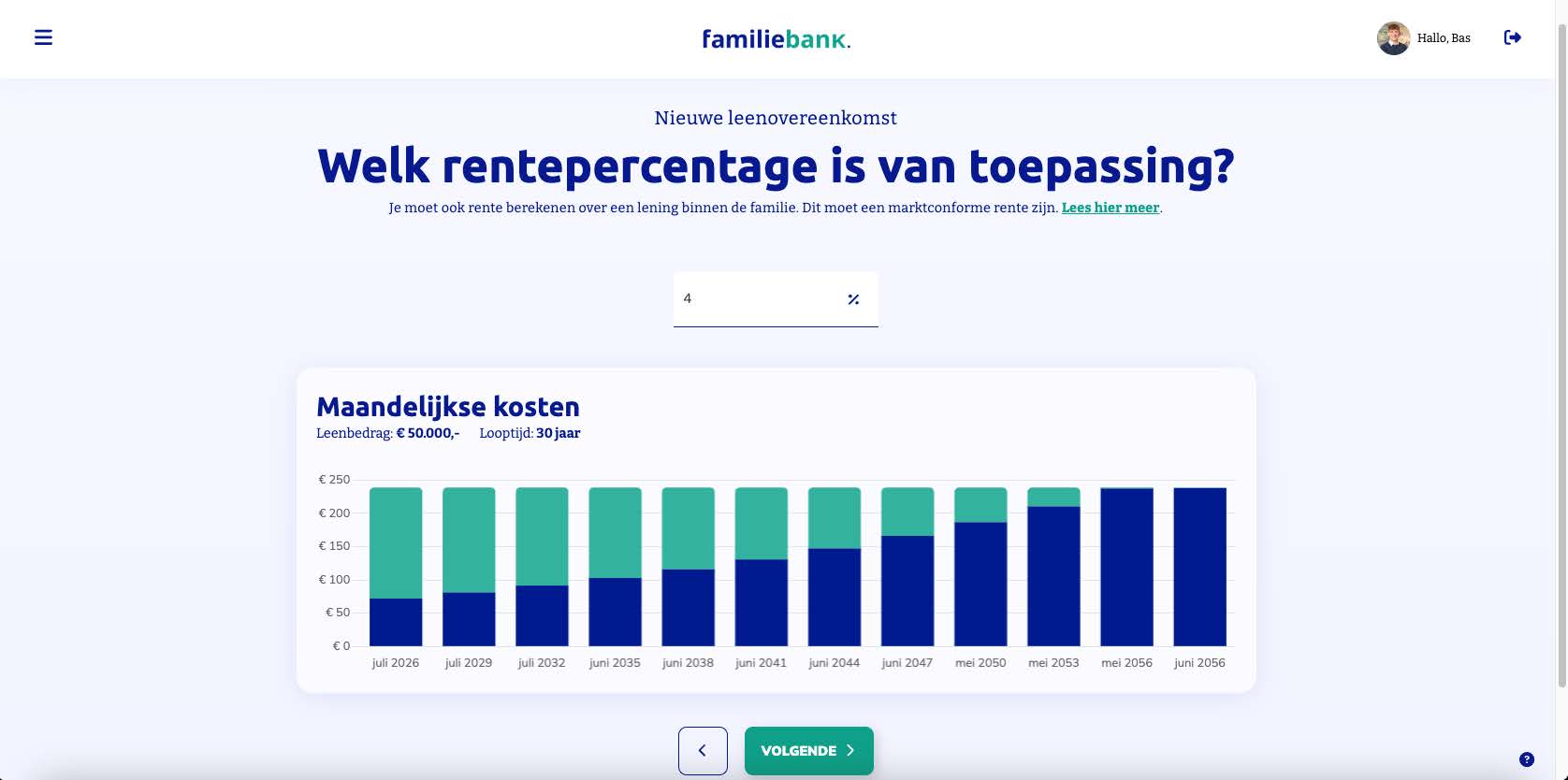 Stap 19: Ingangsdatum lening