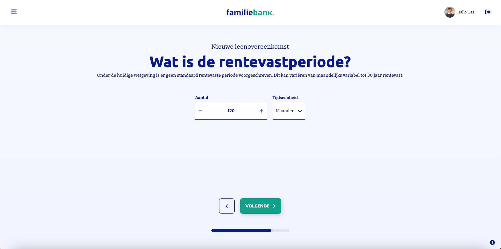 Stap 20: Eerste rente- en aflossingsdatum