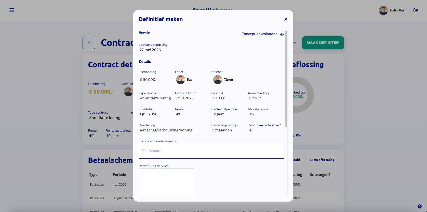Stap 29: Het contract-dashboard