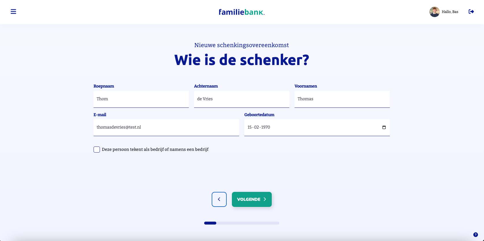 Stap 3 in Familiebank