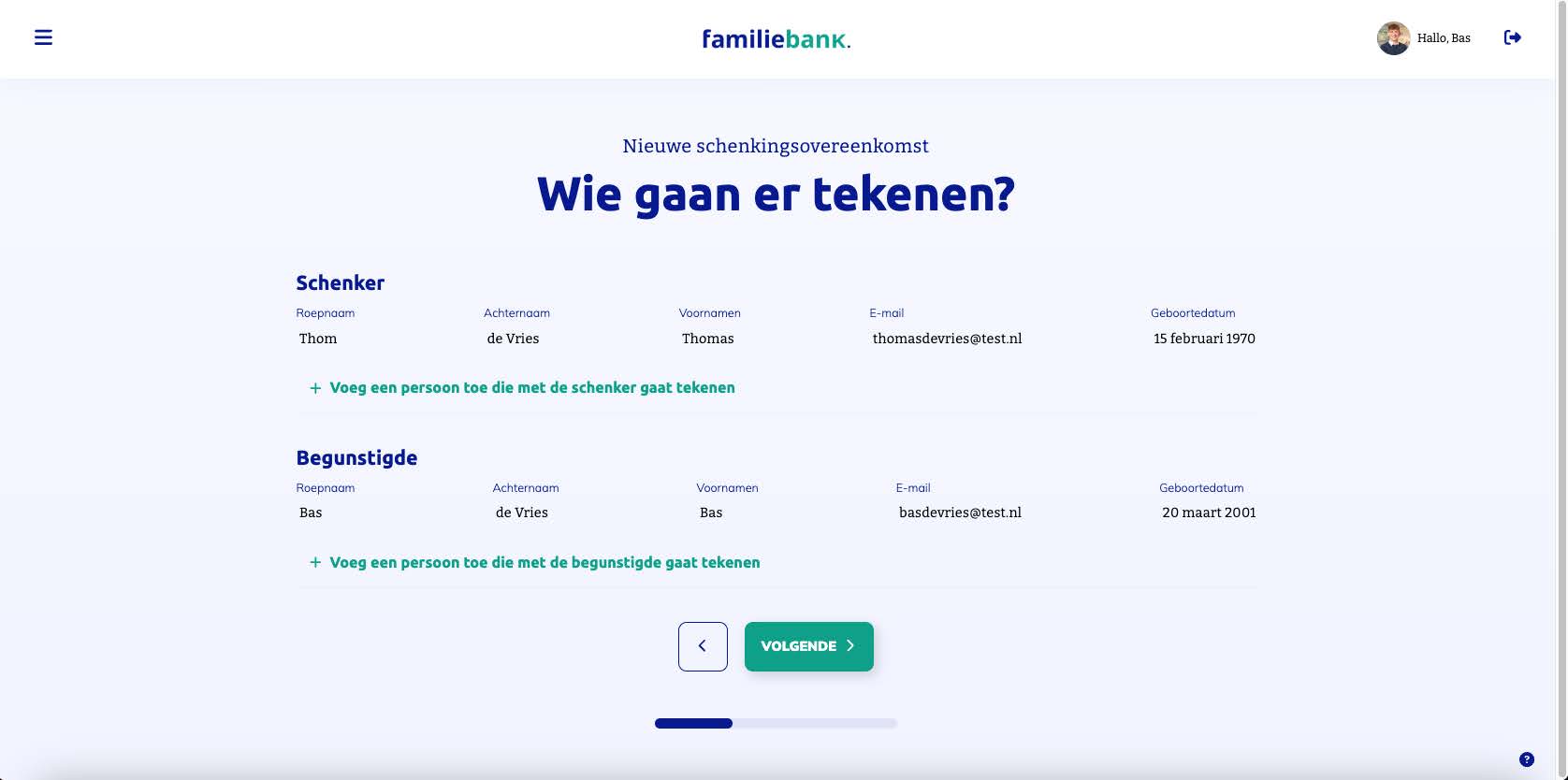 Stap 4 in Familiebank