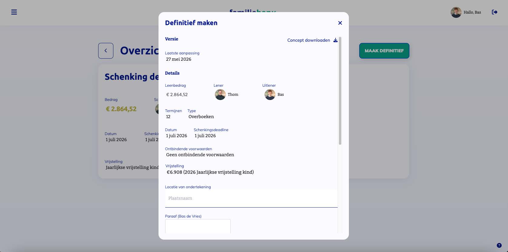 Stap 20 in Familiebank