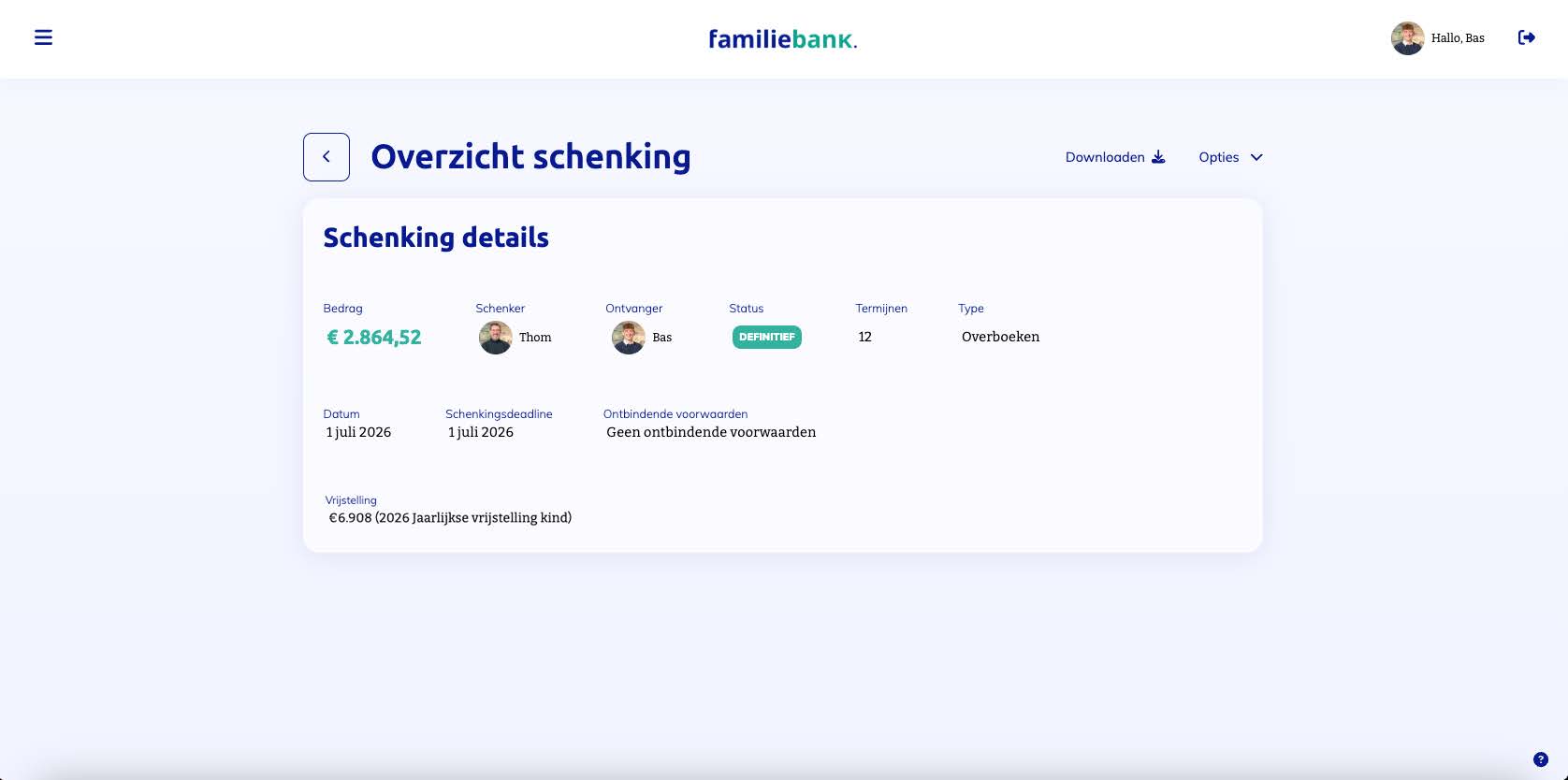 Stap 25 in Familiebank